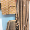 Handloom soft cotton saree with embroidery work in tussar brown color. This handloom soft cotton saree is a perfect blend of style and comfort.