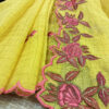 Experience the perfect blend of tradition, style, and comfort with this yellow colour handloom pure cotton by cotton saree. Elevate your festive wardrobe with this timeless masterpiece. Crafted from pure handloom cotton, it’s not only lightweight and summer-friendly but also incredibly comfortable to wear all day long. Complete your look with the included embroidered contrast blouse piece. Shop online this beautiful handloom pure cotton saree with exquisite embroidery work.