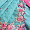 Experience the perfect blend of tradition, style, and comfort with this sky blue colour handloom pure cotton by cotton saree. Elevate your festive wardrobe with this timeless masterpiece. Crafted from pure handloom cotton, it’s not only lightweight and summer-friendly but also incredibly comfortable to wear all day long. Complete your look with the included embroidered contrast blouse piece. Shop online this beautiful handloom pure cotton saree with exquisite embroidery work.
