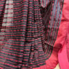 Bengal Handloom Soft Cotton Saree in black. Cute little fish motifs are woven all over the saree. Beat the Heat and flaunt your style statement with this Beautiful Handloom cotton saree. The material is light in weight, soft, easy to drape, and very Soothing. This Easy Breezy plain cotton saree perfectly expresses the Elegance of Simplicity.