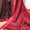 Bengal Handloom Soft Cotton Saree in black. Cute little fish motifs are woven all over the saree. Beat the Heat and flaunt your style statement with this Beautiful Handloom cotton saree. The material is light in weight, soft, easy to drape, and very Soothing. This Easy Breezy plain cotton saree perfectly expresses the Elegance of Simplicity.