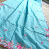 Experience the perfect blend of tradition, style, and comfort with this sky blue colour handloom pure cotton by cotton saree. Elevate your festive wardrobe with this timeless masterpiece. Crafted from pure handloom cotton, it’s not only lightweight and summer-friendly but also incredibly comfortable to wear all day long. Complete your look with the included embroidered contrast blouse piece. Shop online this beautiful handloom pure cotton saree with exquisite embroidery work.