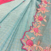 Experience the perfect blend of tradition, style, and comfort with this sky blue colour handloom pure cotton by cotton saree. Elevate your festive wardrobe with this timeless masterpiece. Crafted from pure handloom cotton, it’s not only lightweight and summer-friendly but also incredibly comfortable to wear all day long. Complete your look with the included embroidered contrast blouse piece. Shop online this beautiful handloom pure cotton saree with exquisite embroidery work.