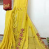 Experience the perfect blend of tradition, style, and comfort with this yellow colour handloom pure cotton by cotton saree. Elevate your festive wardrobe with this timeless masterpiece. Crafted from pure handloom cotton, it’s not only lightweight and summer-friendly but also incredibly comfortable to wear all day long. Complete your look with the included embroidered contrast blouse piece. Shop online this beautiful handloom pure cotton saree with exquisite embroidery work.