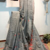 Experience the perfect blend of tradition, style, and comfort with this steel grey colour handloom pure cotton by cotton saree. Elevate your festive wardrobe with this timeless masterpiece. Crafted from pure handloom cotton, it’s not only lightweight and summer-friendly but also incredibly comfortable to wear all day long. Complete your look with the included embroidered contrast blouse piece. Shop online this beautiful handloom pure cotton saree with exquisite embroidery work.