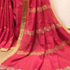 Red embroidered handloom soft cotton saree.This handloom soft cotton saree is a captivating blend of style and comfort. The beautiful floral motif embroidery, neatly done.