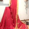 Red embroidered handloom soft cotton saree.This handloom soft cotton saree is a captivating blend of style and comfort. The beautiful floral motif embroidery, neatly done.