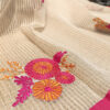 Handloom resham by cotton checks saree with embroidery work