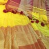 handloom cotton saree tellow cotton saree bengal handloom saree blouse