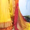handloom cotton saree tellow cotton saree bengal handloom saree blouse