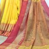 handloom cotton saree tellow cotton saree bengal handloom saree blouse