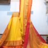 handloom cotton saree tellow cotton saree bengal handloom saree blouse