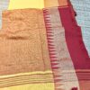 handloom cotton saree tellow cotton saree bengal handloom saree blouse