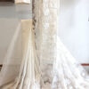 resham check saree applique work saree white saree
