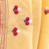 Hand embroidered tussar saree yellow color saree with embroidered blouse piece