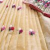 Hand embroidered tussar saree yellow color saree with embroidered blouse piece