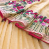 Hand embroidered tussar saree yellow color saree with embroidered blouse piece