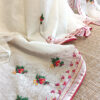 Hand embroidered tussar saree off white color saree with embroidered blouse piece