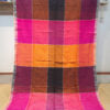 Color block linen cotton saree