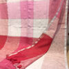 Color block linen cotton saree in pastel pink shades with blouse piece summer saree collection